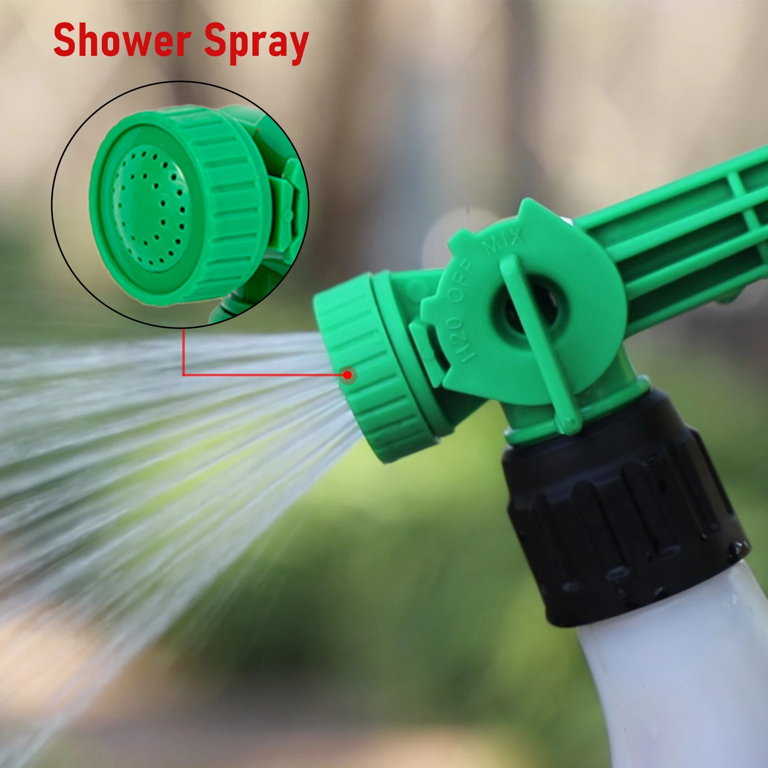 Pulv&eacute;risateur d'extr&eacute;mit&eacute; de tuyau d'arrosage avec jet de douche pour arrosage d'engrais liquide, lutte antiparasitaire