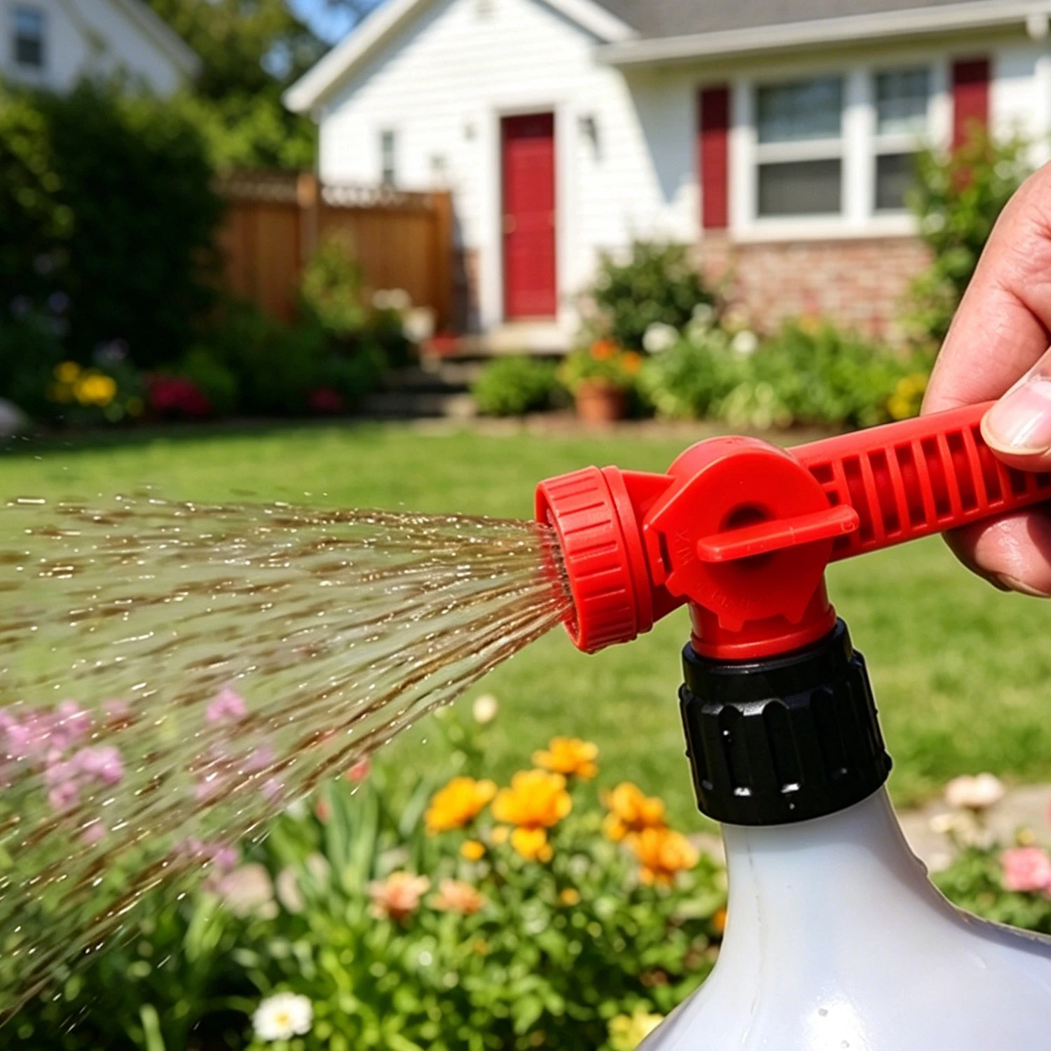 Pulv&eacute;risateur d'extr&eacute;mit&eacute; de tuyau d'arrosage avec jet de douche pour arrosage d'engrais liquide, lutte antiparasitaire