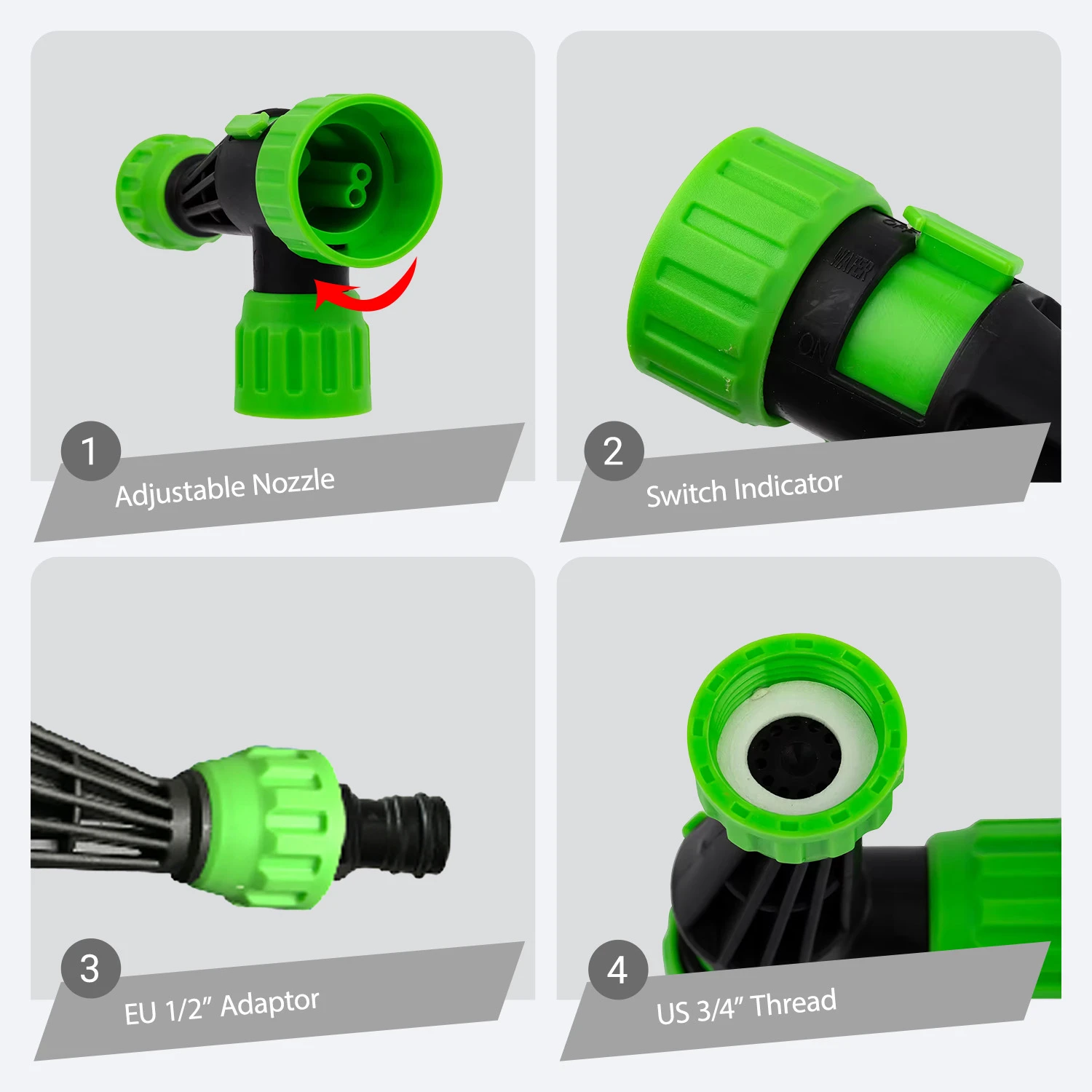 Pulv&eacute;risateur d'extr&eacute;mit&eacute; de tuyau longue Distance avec Jet Spray pour le nettoyage ext&eacute;rieur de pelouse de jardin