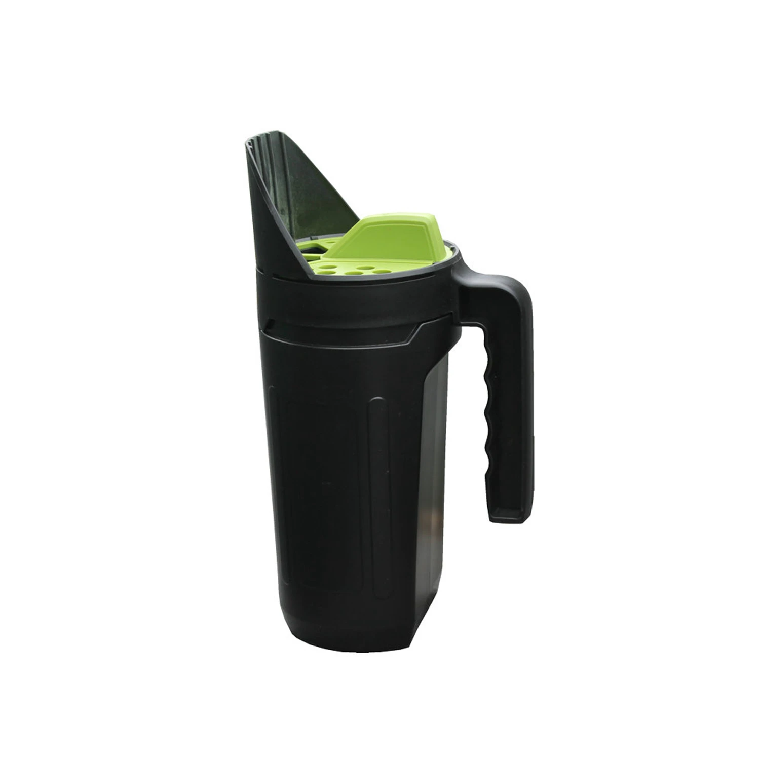 Bouteille d'&eacute;pandage portative de 2,5 l, avec ouvertures de trous r&eacute;glables, pour graines de pelouse, sel fondant, mauvaises herbes et &eacute;pandeur d'aliments
