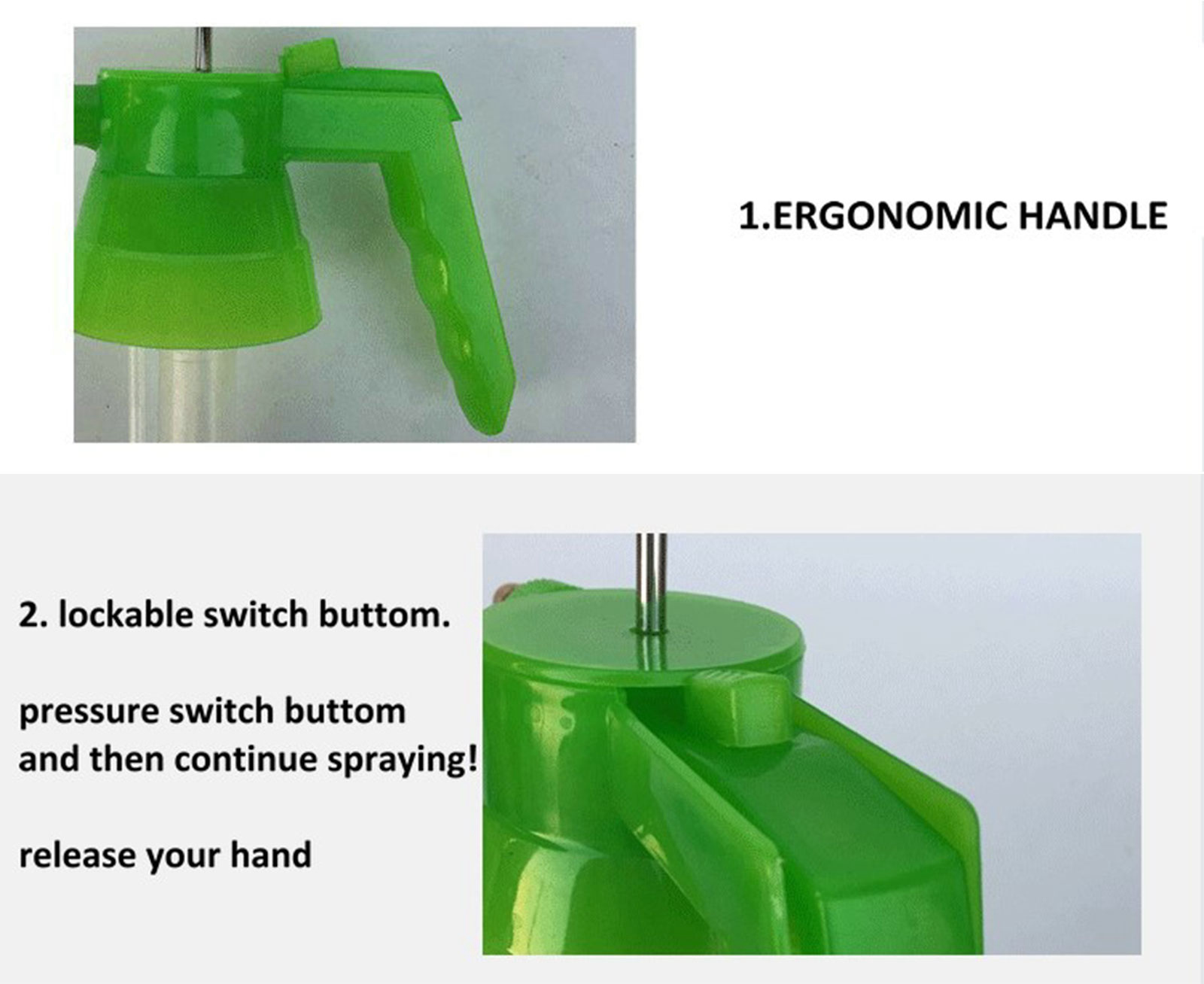 Pulvérisateur à pompe à pression de jardin de 1/2 gallons, avec valeur de sécurité et buse réglable pour l'arrosage du nettoyage de la maison et du lavage de voiture
