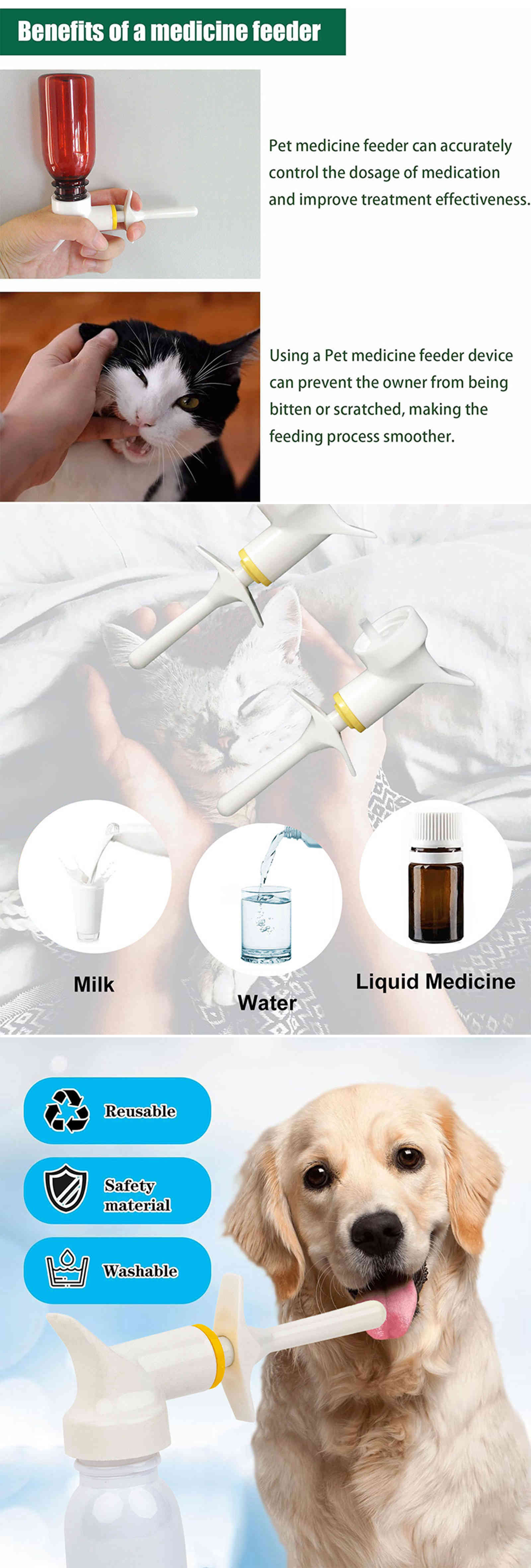 Déclencheur de pompe d'alimentation de liquide de distributeur vétérinaire de Dosage de 1ML pour les animaux de compagnie
