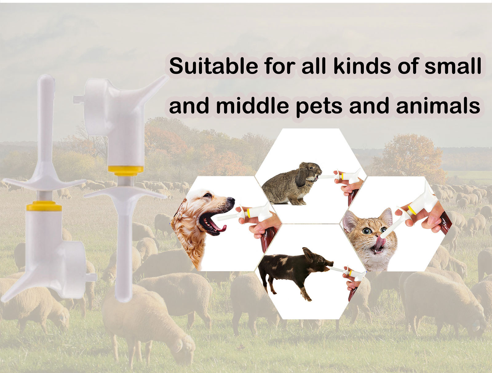 Déclencheur de pompe d'alimentation de liquide de distributeur vétérinaire de Dosage de 1ML pour les animaux de compagnie