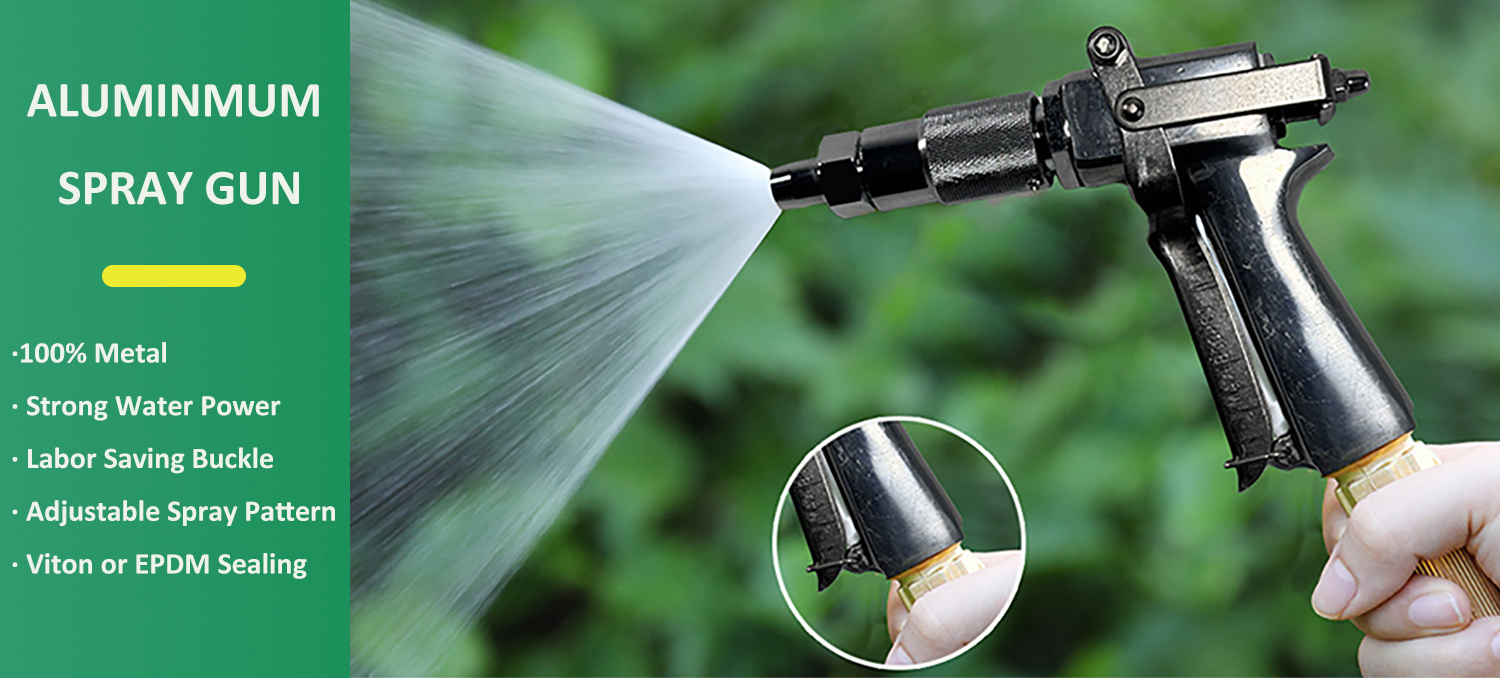 Pistolet de pulvérisation en aluminium, 800 PSI, avec modèles de pulvérisation réglables, pour l'arrosage des plantes, le lavage des voitures, la lutte contre les incendies de forêt