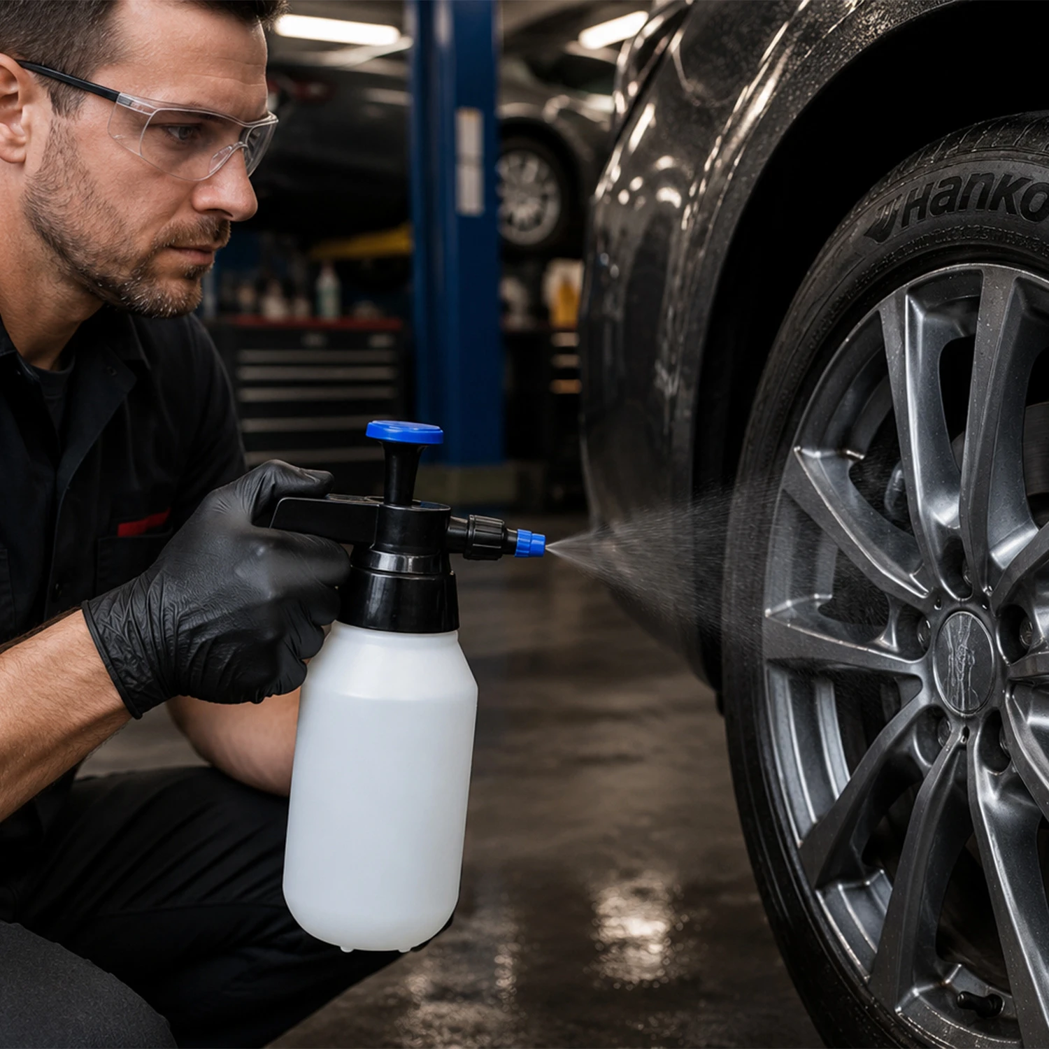 Pulv&eacute;risateur de solvant 1,5 L avec buse en plastique pour l'entretien industriel de l'entretien automobile