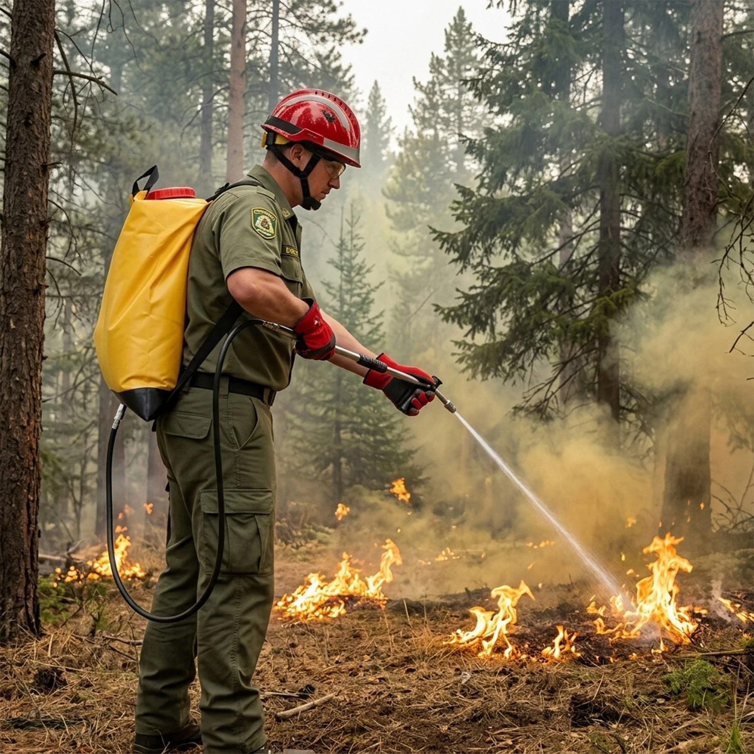 Sac de lutte contre l'incendie de 20 L avec sangles rembourr&eacute;es pour la suppression des incendies de for&ecirc;t et des incendies de for&ecirc;t