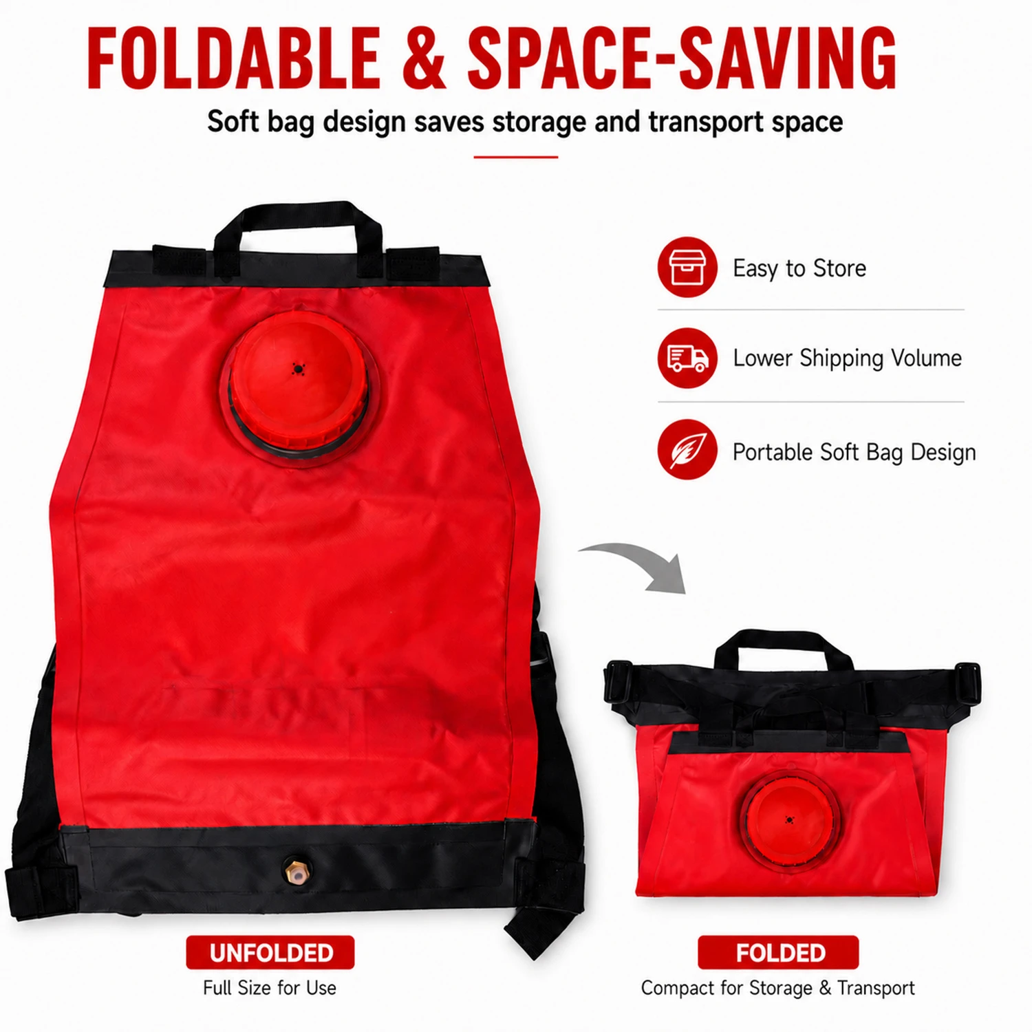 Sac &agrave; dos Portable de lutte contre l'incendie, 20l, avec coussin rembourr&eacute;, pour la lutte contre les incendies de for&ecirc;t