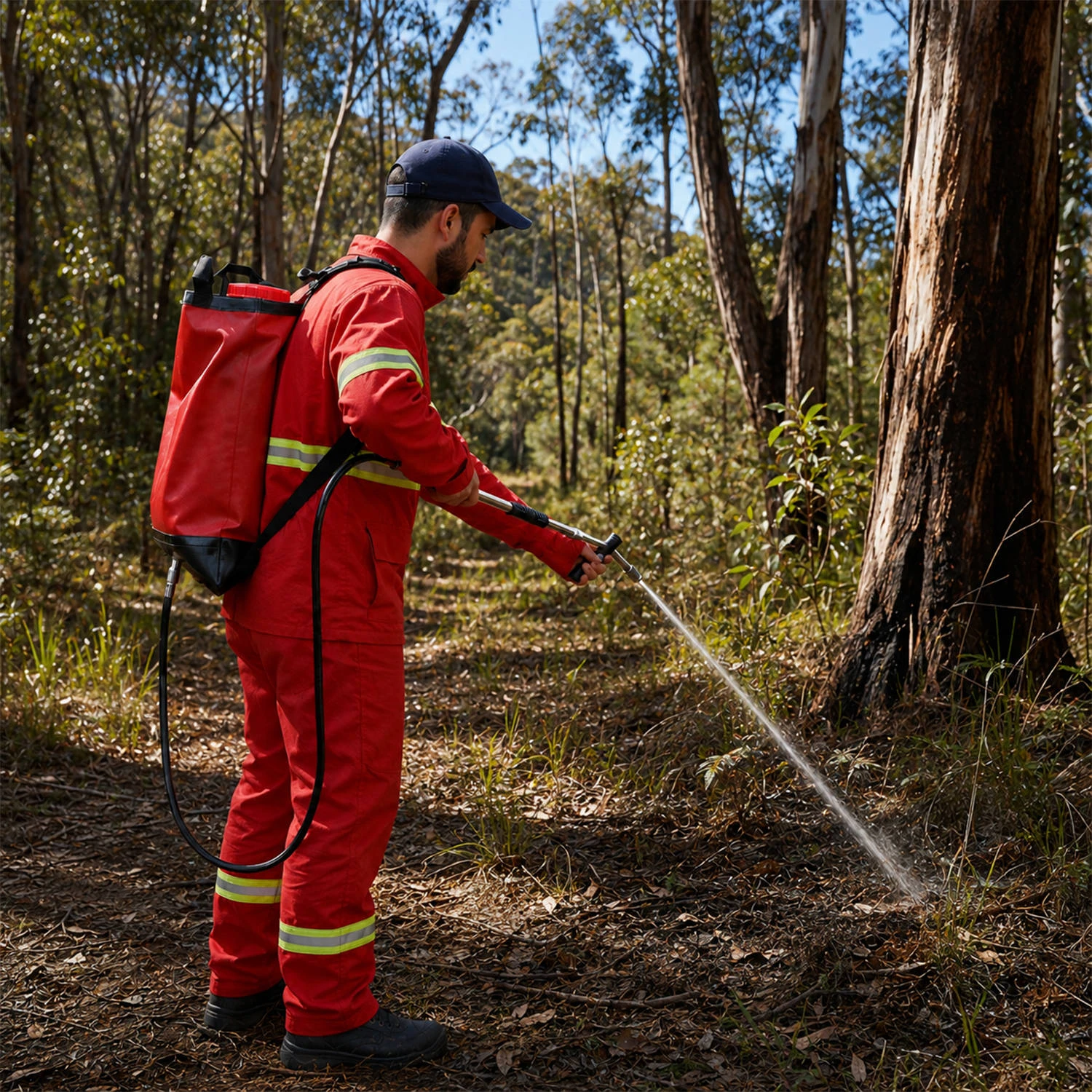 Sac &agrave; dos Portable de lutte contre l'incendie, 20l, avec coussin rembourr&eacute;, pour la lutte contre les incendies de for&ecirc;t