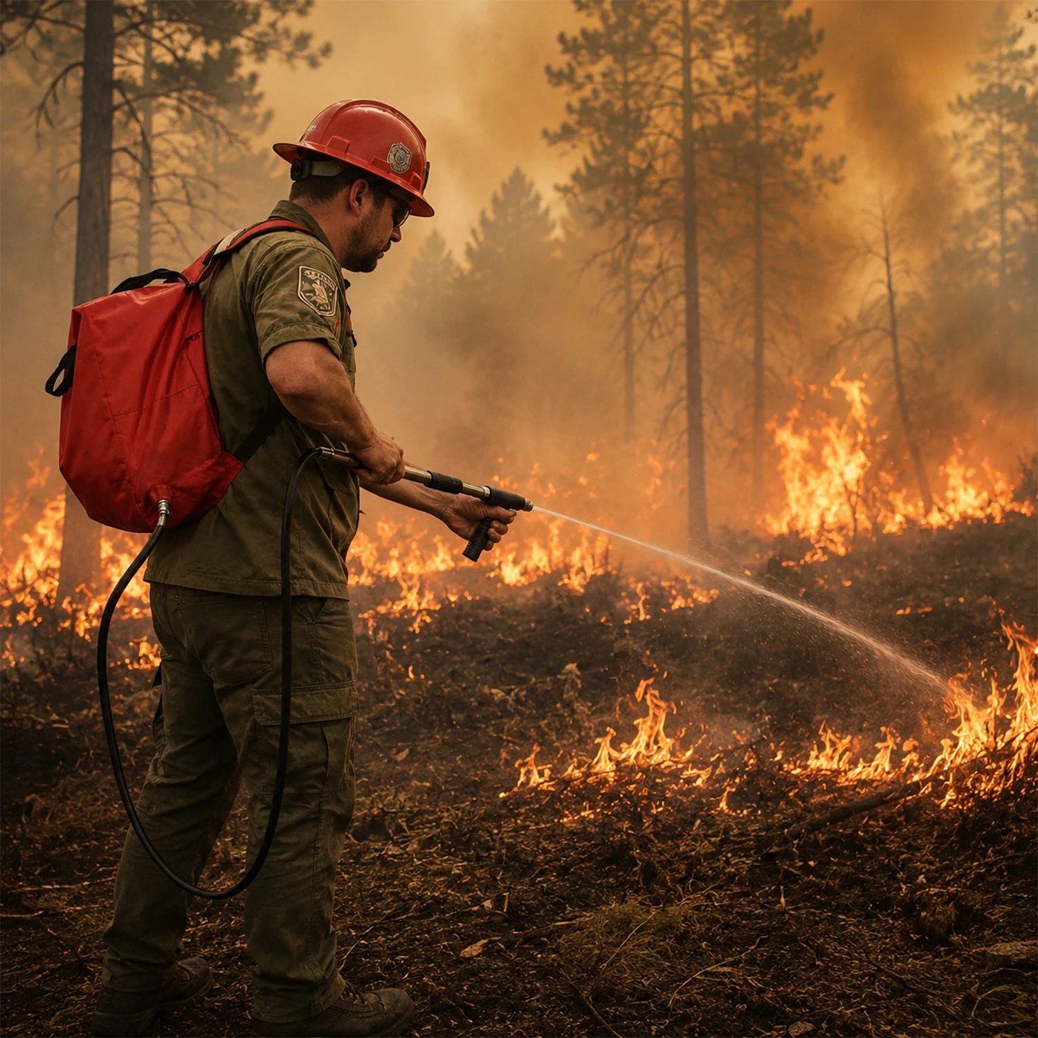 Sac &agrave; dos double couche de 20 L, sac de lutte contre l'incendie pour les incendies de for&ecirc;t et les interventions d'urgence en cas d'incendie