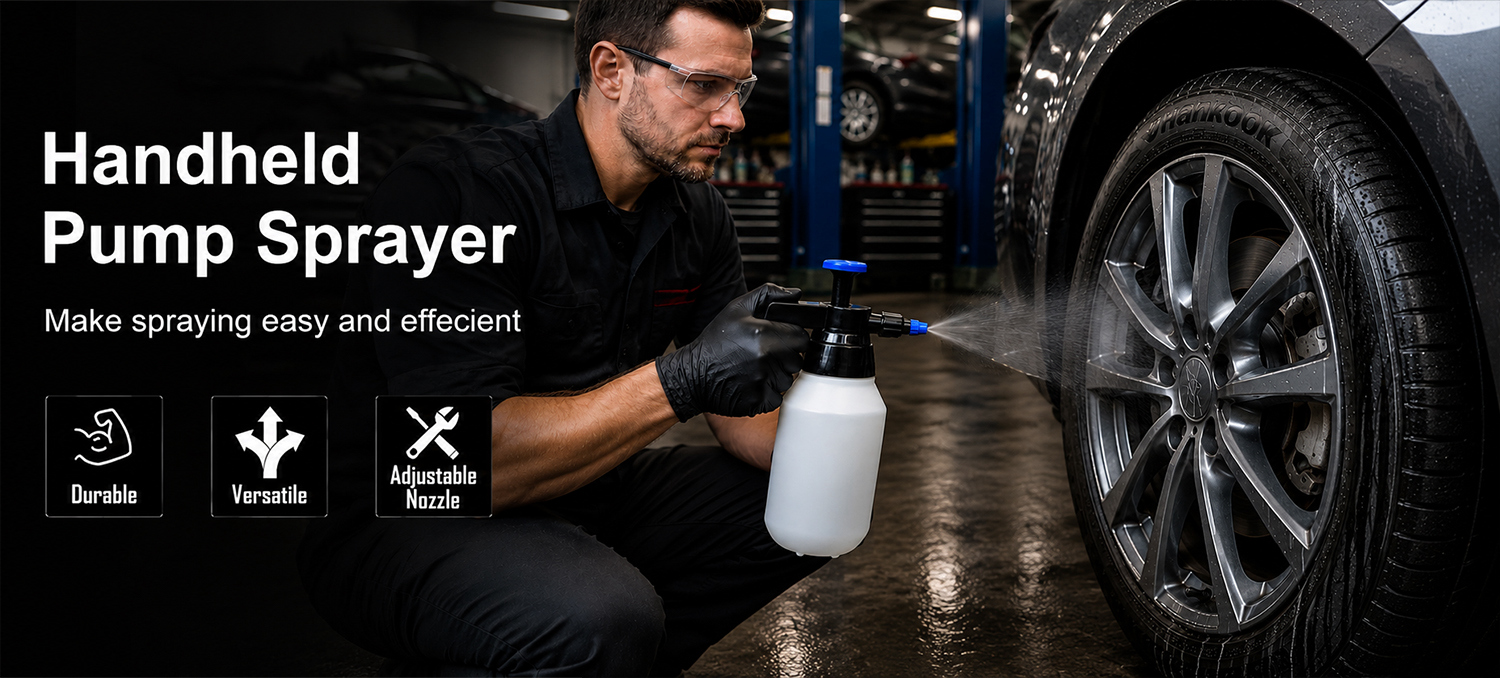 Pulvérisateur de solvant 1,5 L avec buse en plastique pour l'entretien industriel de l'entretien automobile