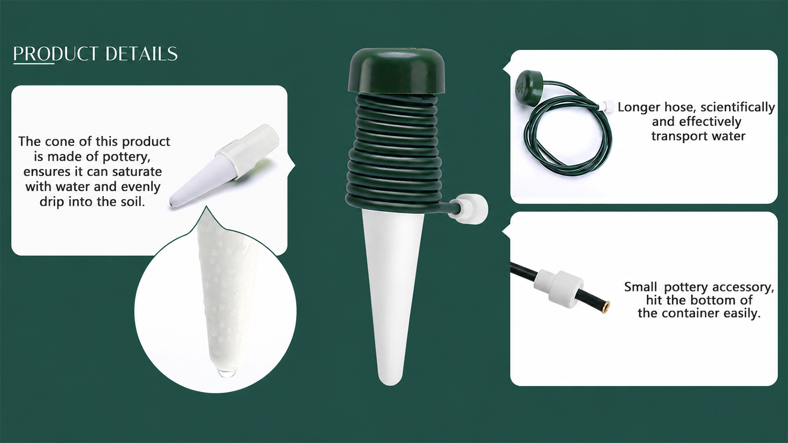 Abreuvoirs automatiques pour plantes, pointes d'arrosage automatique pour plantes d'intérieur et d'extérieur (grandes)