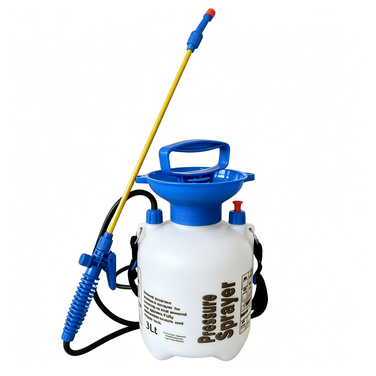 Pulv&eacute;risateur &agrave; pression 3L avec tr&eacute;mie pour pelouse de jardin domestique