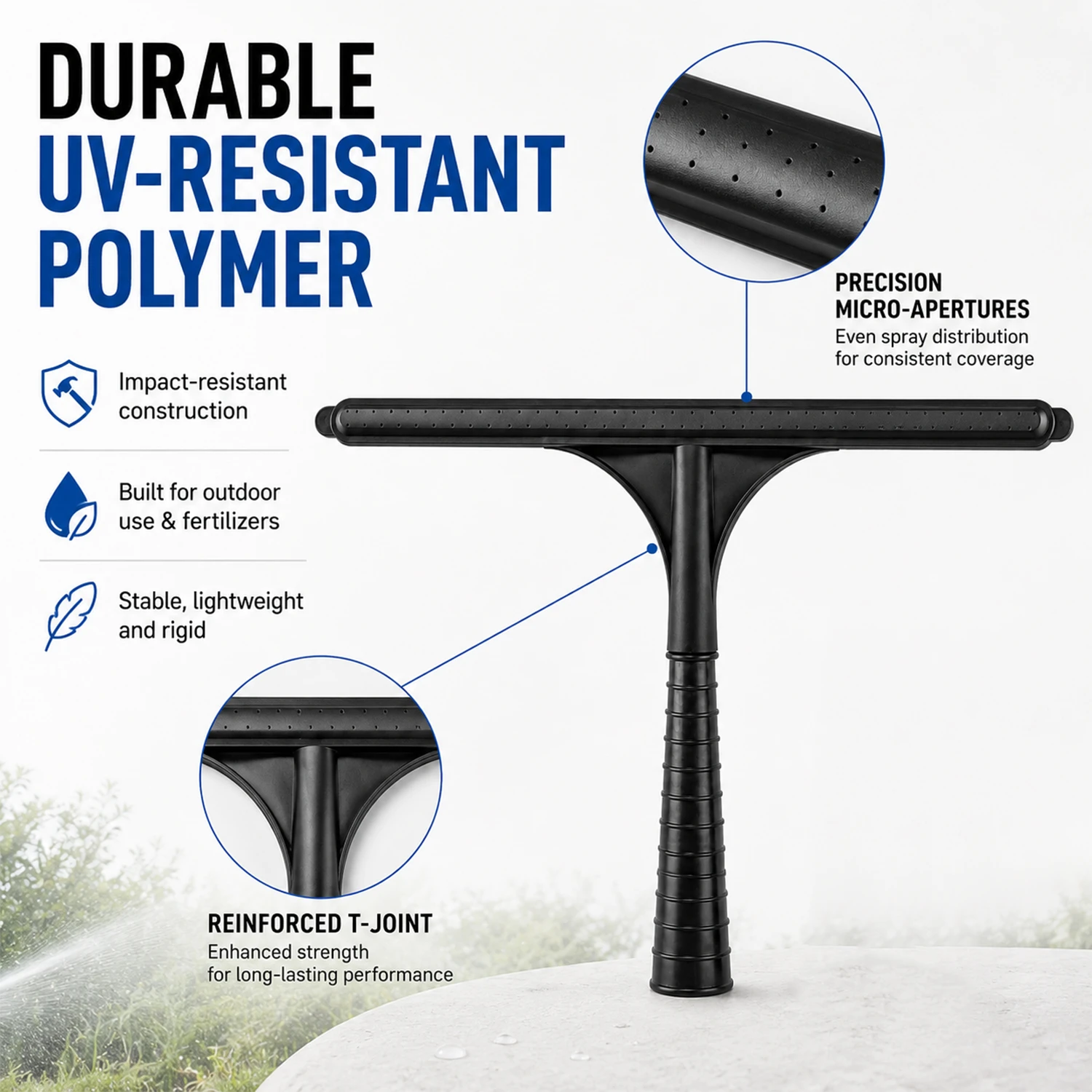 Adaptateur de buse de type T pour arrosoir, jardin, p&eacute;pini&egrave;re et irrigation agricole
