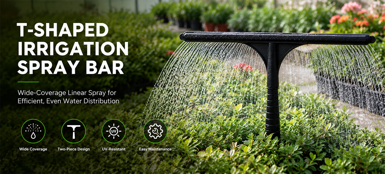 Adaptateur de buse de type T pour arrosoir, jardin, pépinière et irrigation agricole