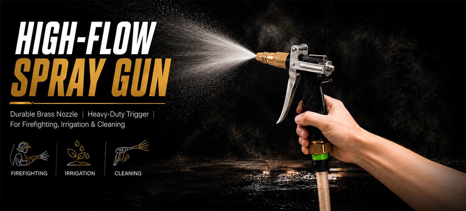 Pistolet pulvérisateur à haut débit pour l'arrosage du jardin, lavage de voiture, nettoyage extérieur