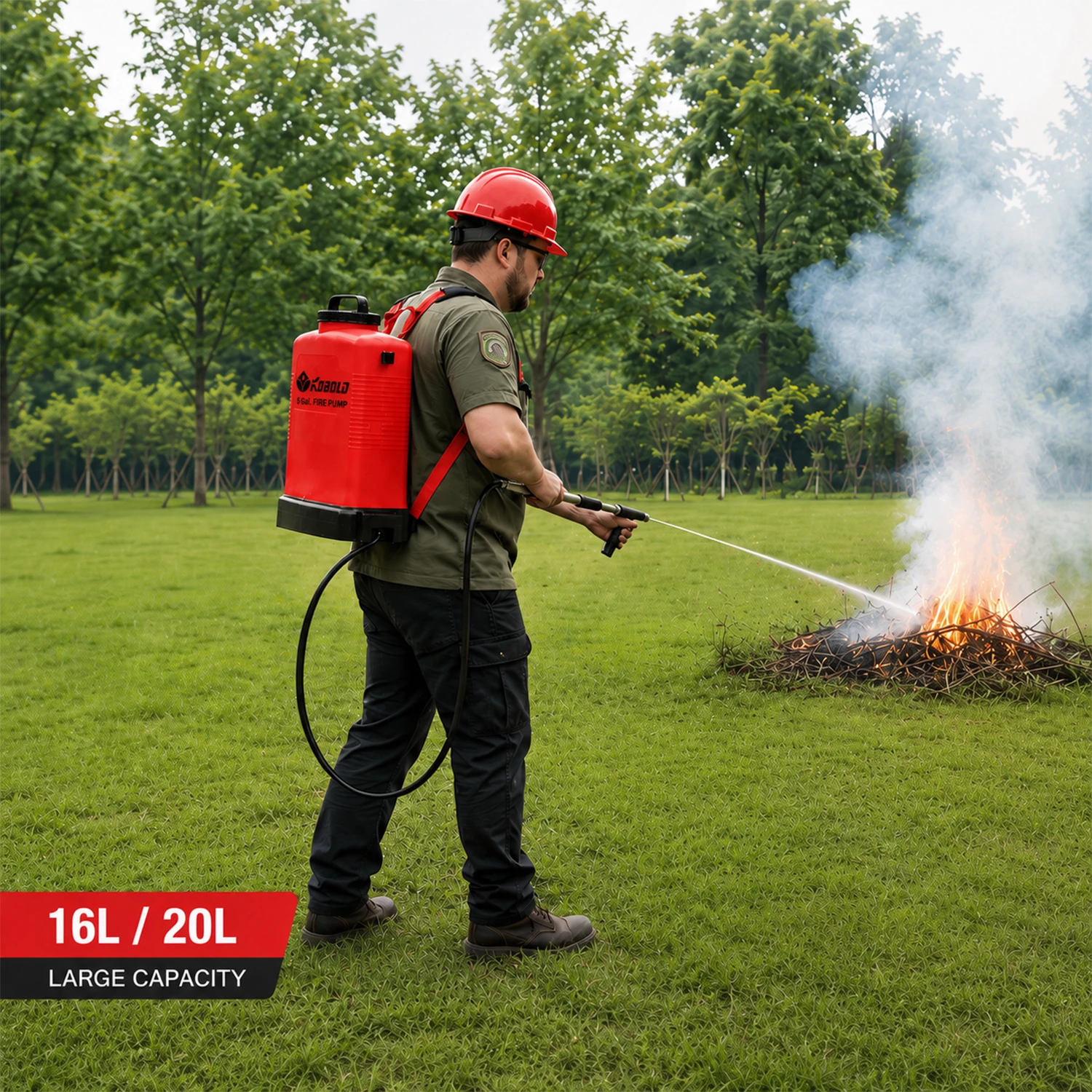 Pulv&eacute;risateur de lutte contre l'incendie 16L, pompe &agrave; incendie de for&ecirc;t, &eacute;quipement d'extinction pour le sauvetage d'urgence et le sauvetage en cas d'incendie de for&ecirc;t