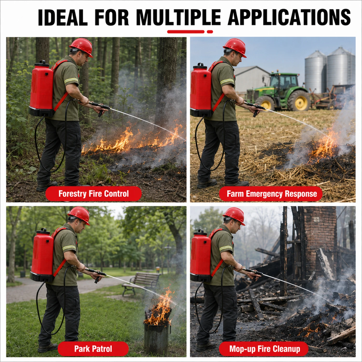 Pulv&eacute;risateur de lutte contre l'incendie 16L, pompe &agrave; incendie de for&ecirc;t, &eacute;quipement d'extinction pour le sauvetage d'urgence et le sauvetage en cas d'incendie de for&ecirc;t